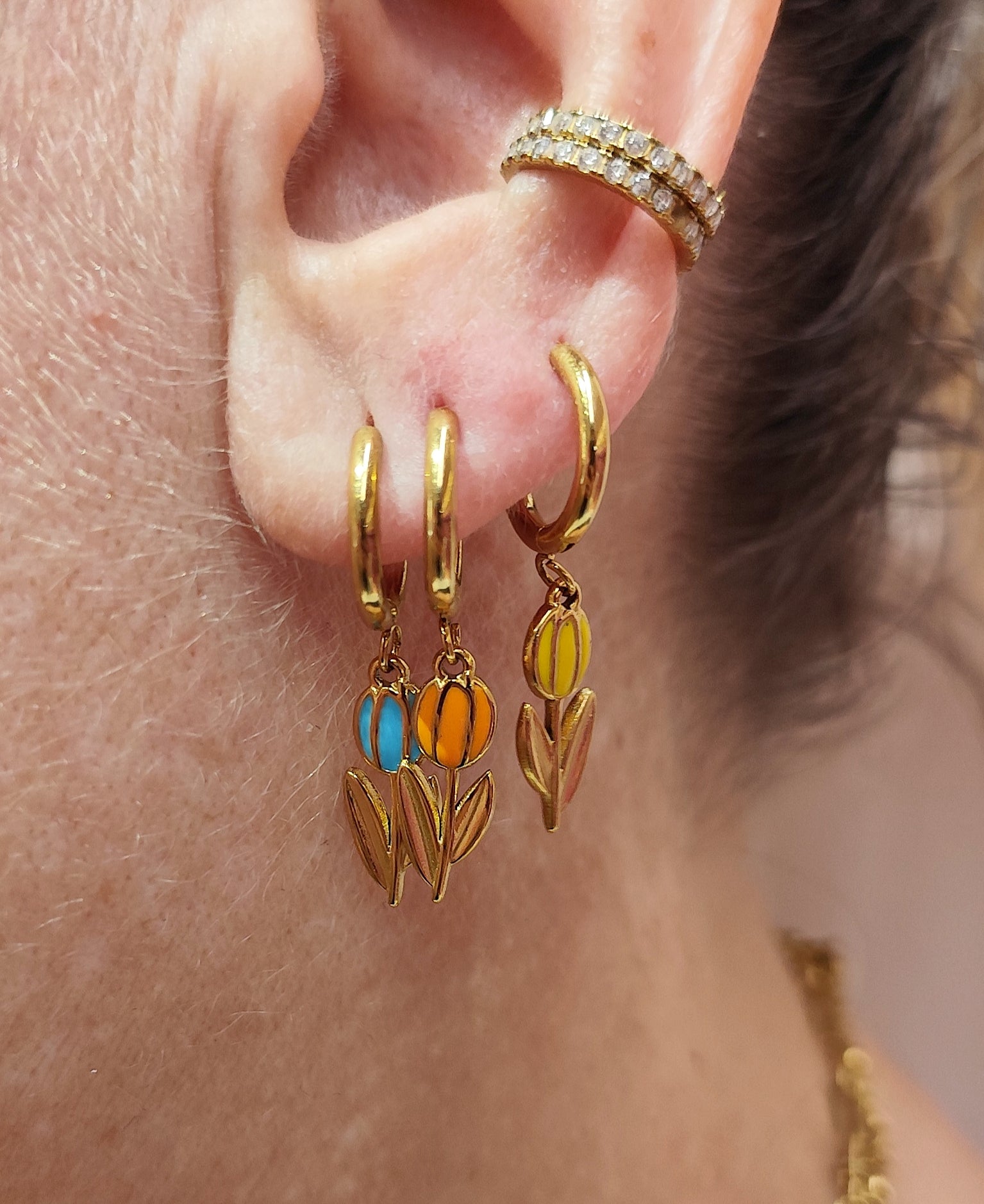 Orecchini Hoops Tulipano