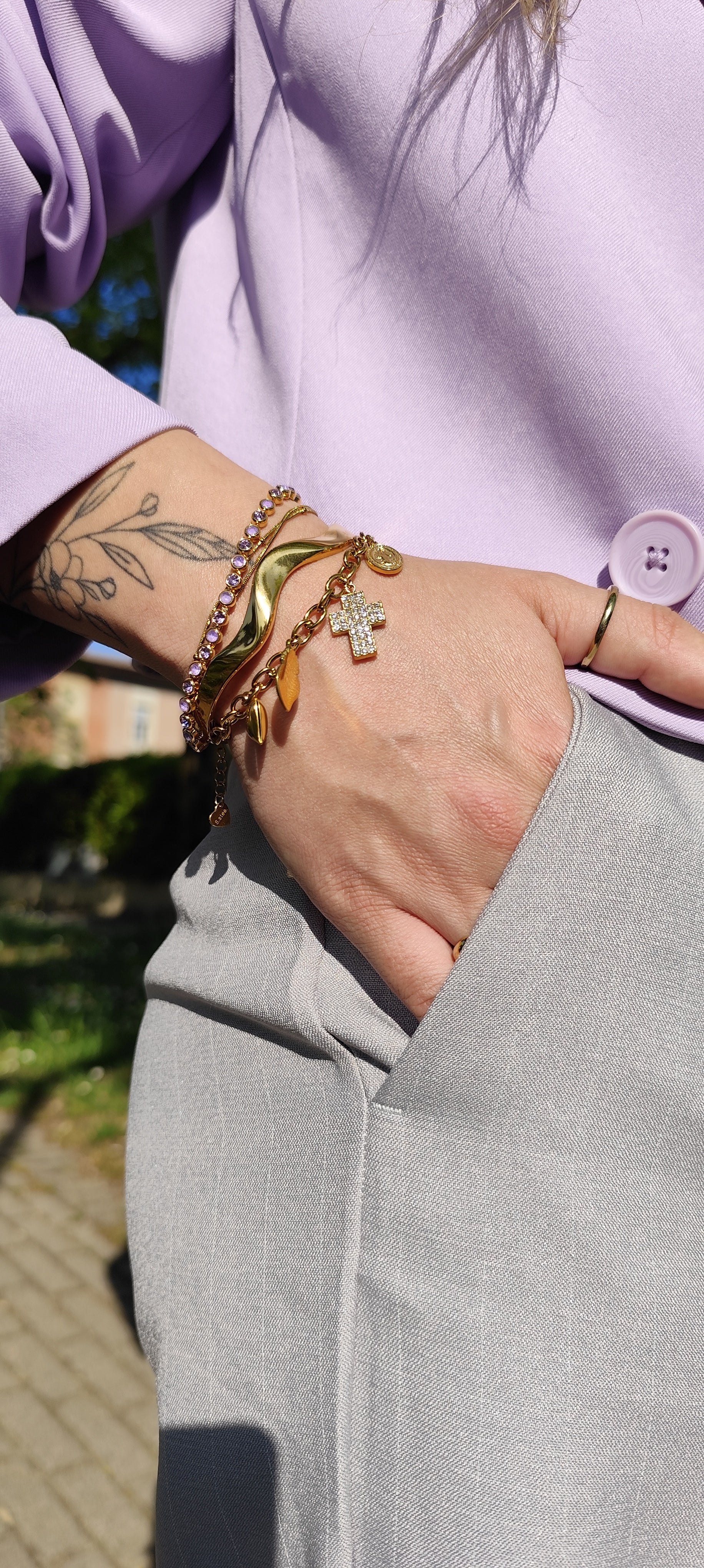Bracciale tennis round pastel